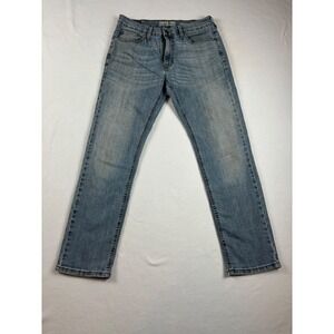 Mens Levi Strauss Signature Jeans 32x32 Athletic Light Wash Stain